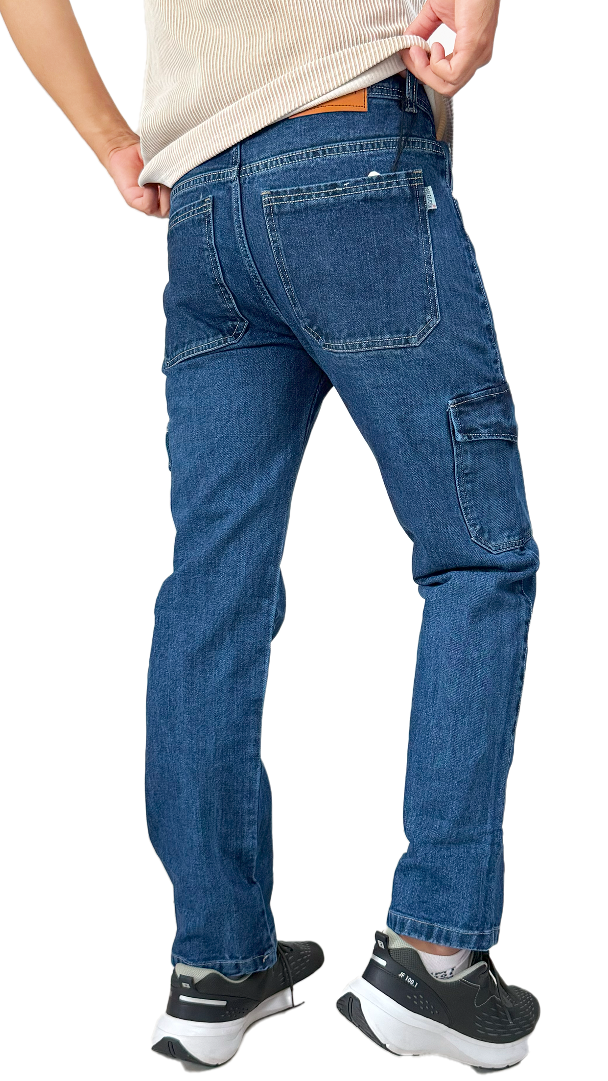 Dark blue denim Cargos