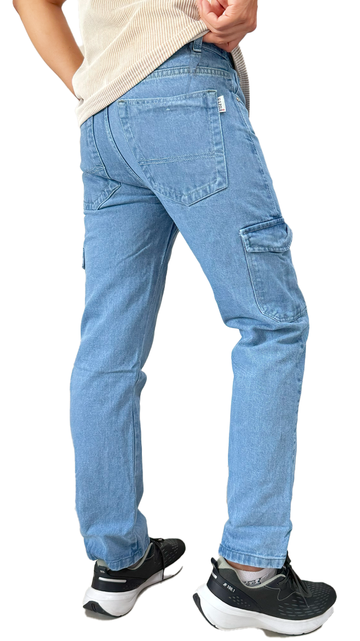 Light Blue Denim Cargo