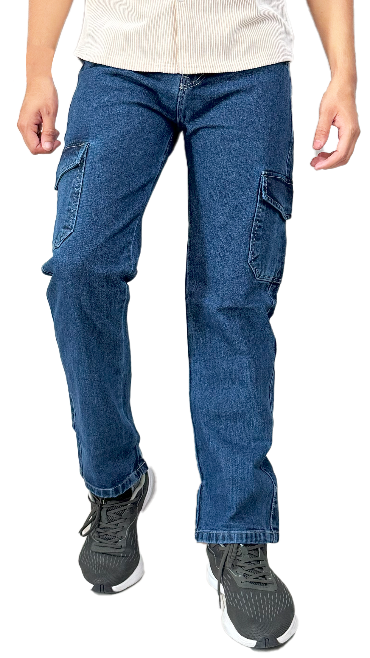 Dark blue denim Cargos